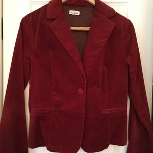 Velvet maroon Charlotte Russe blazer